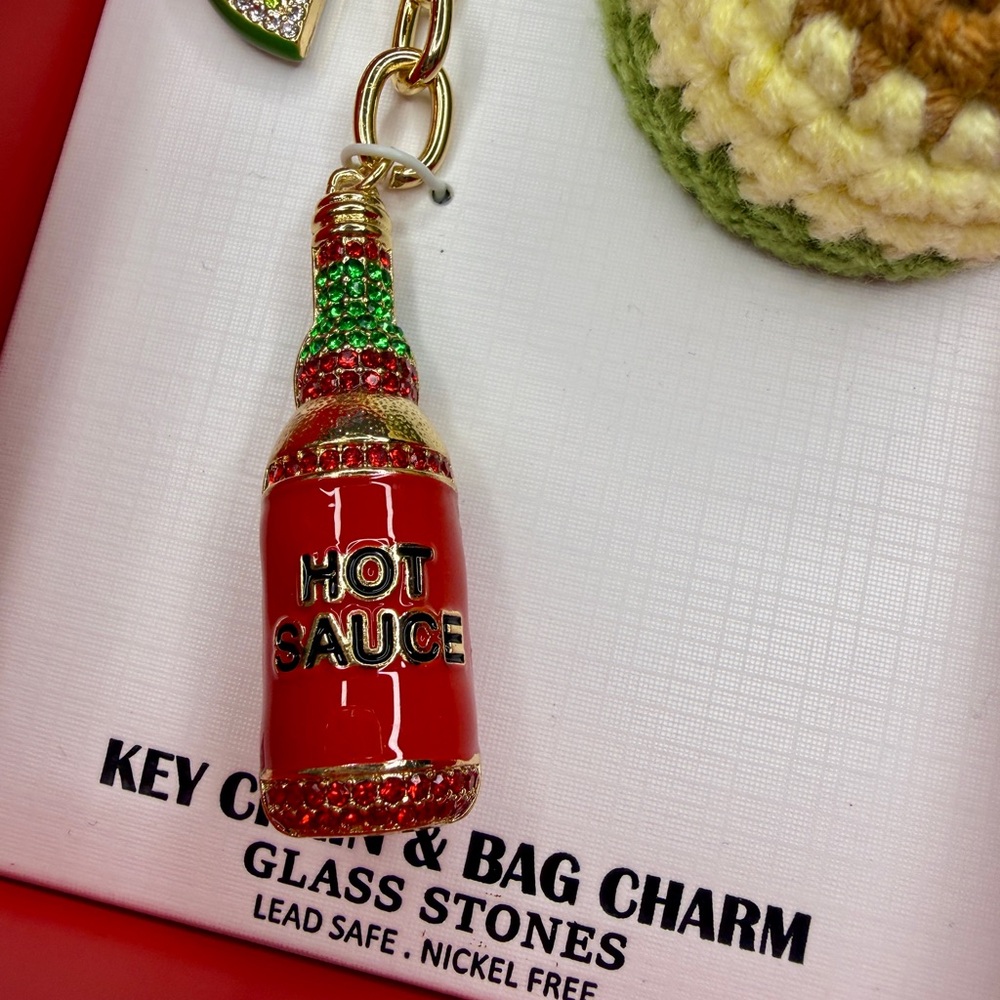 Piper K Avocado & Hot Sauce Keychain – NIB Novelty Bag Charm - Picture 2 of 6